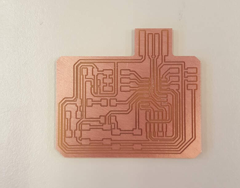 PCB board after milling